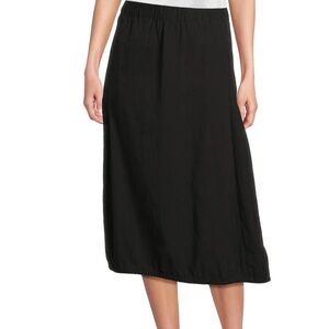 Eileen Fisher Classic Women's Black High-Waist Cotton Pencil Skirt Plus Size 1X